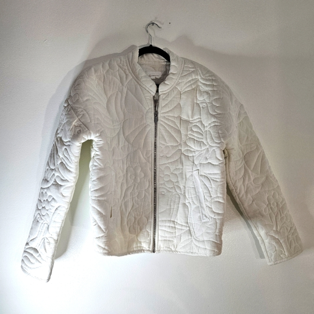 Anthropologie Quilt Cotton Coat Size M
